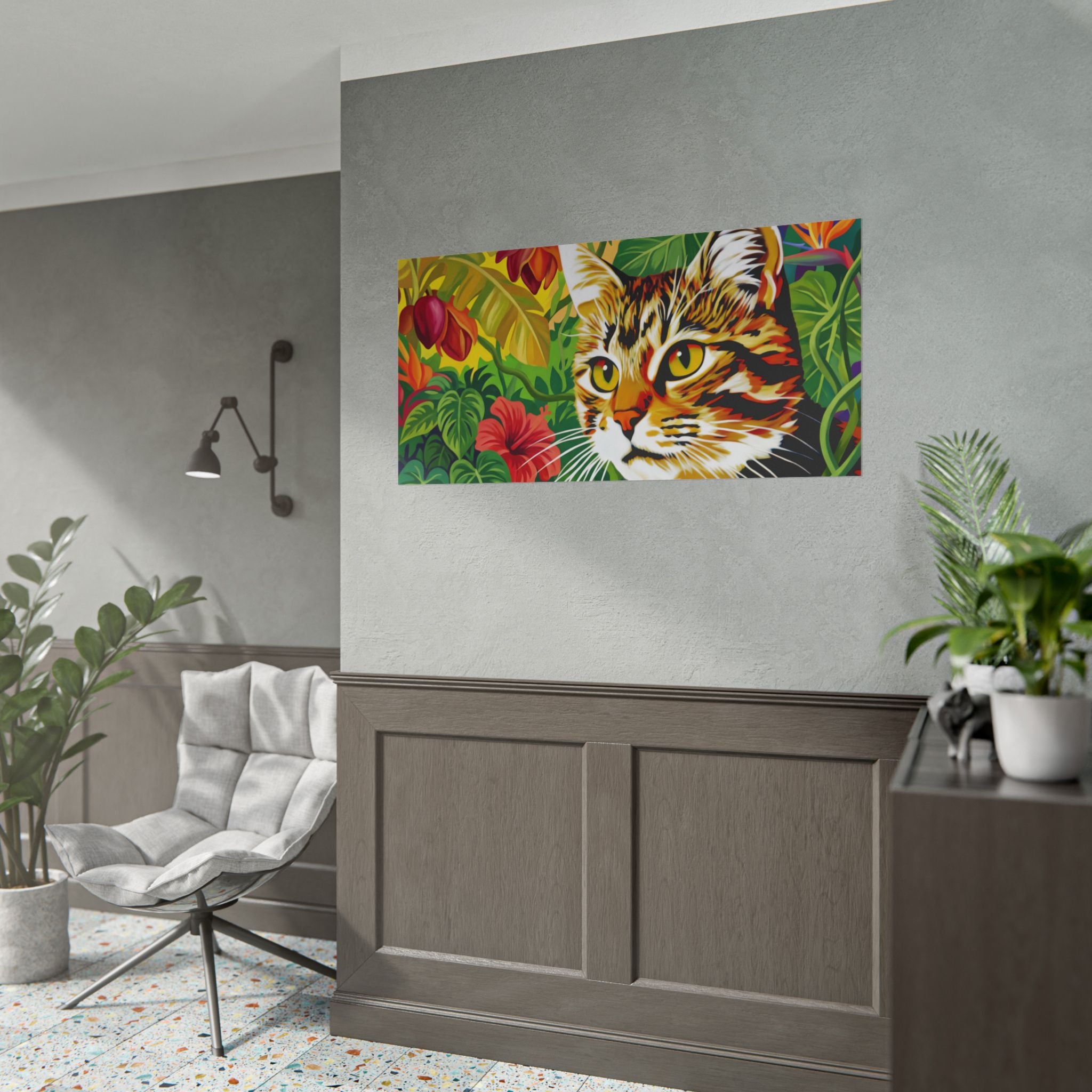Cat Jungle Poster - Horizontal