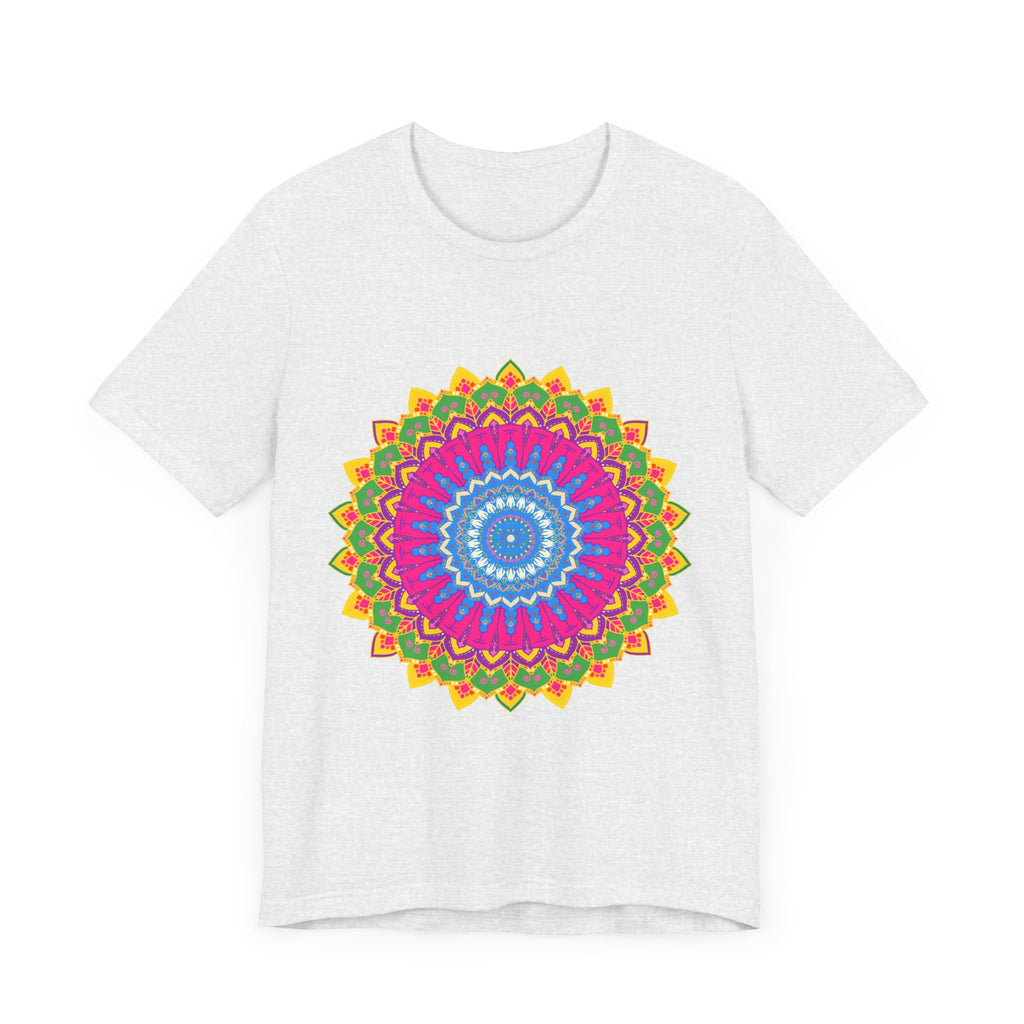 Vibrant Mandala Tee featuring a colorful and intricate design perfect for adding a pop of color to your wardrobe