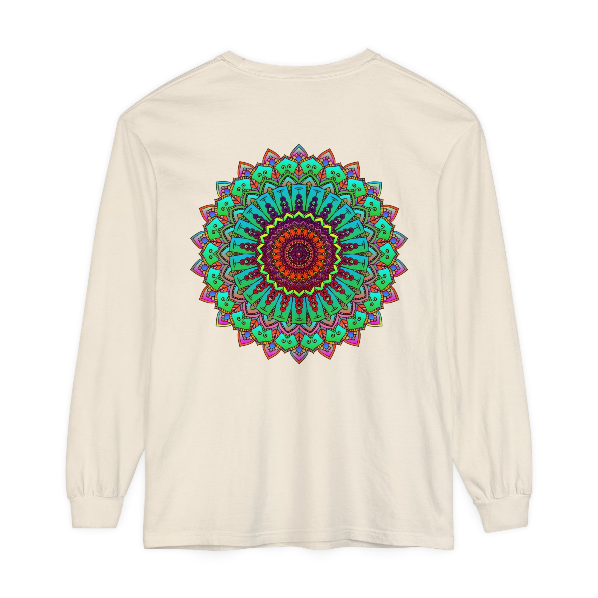 Vibrant Mandala Long Sleeve T-Shirt - Spiritual Art 63