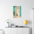 Sunlit Doorway Cat Canvas Wall Art