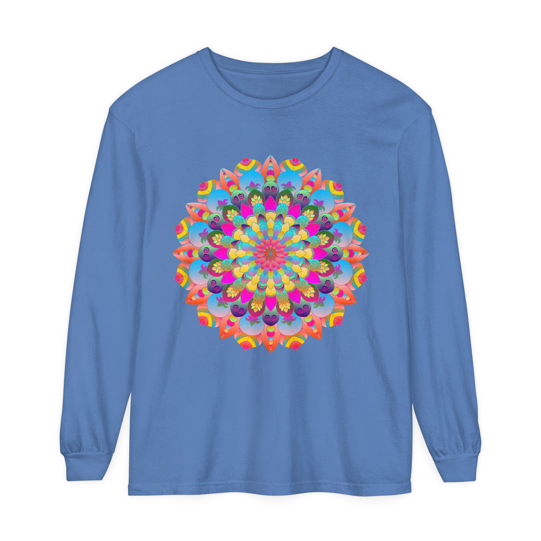 Colorful Mandala Long Sleeve T-Shirt - Psychedelic Art 6