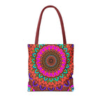 Colorful Mandala Tote Bag – Boho Psychedelic All-Over Print