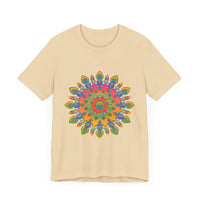 Colorful and detailed mandala tee featuring a vibrant and intricate design