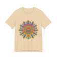 Colorful and detailed mandala tee featuring a vibrant and intricate design