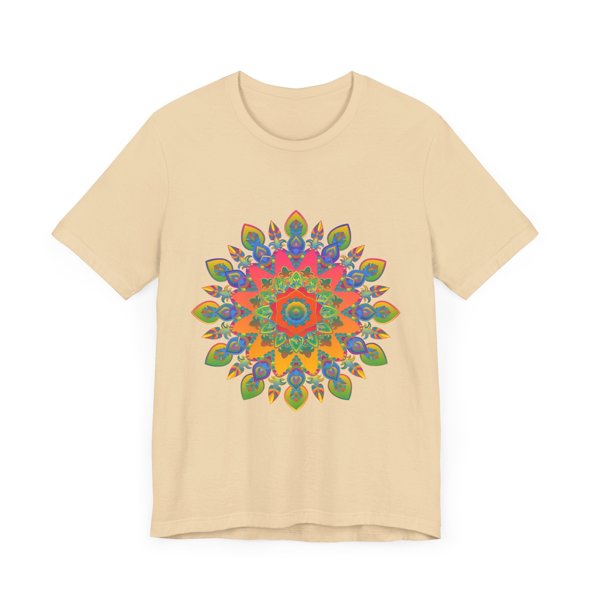 Colorful and detailed mandala tee featuring a vibrant and intricate design