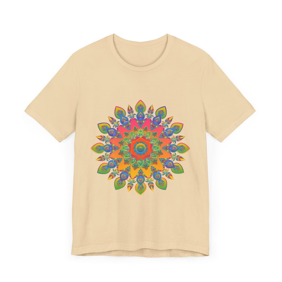 Colorful and detailed mandala tee featuring a vibrant and intricate design