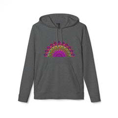  Close-up of the intricate mandala design on the Blululi Adidas Mandala Fleece Hoodie