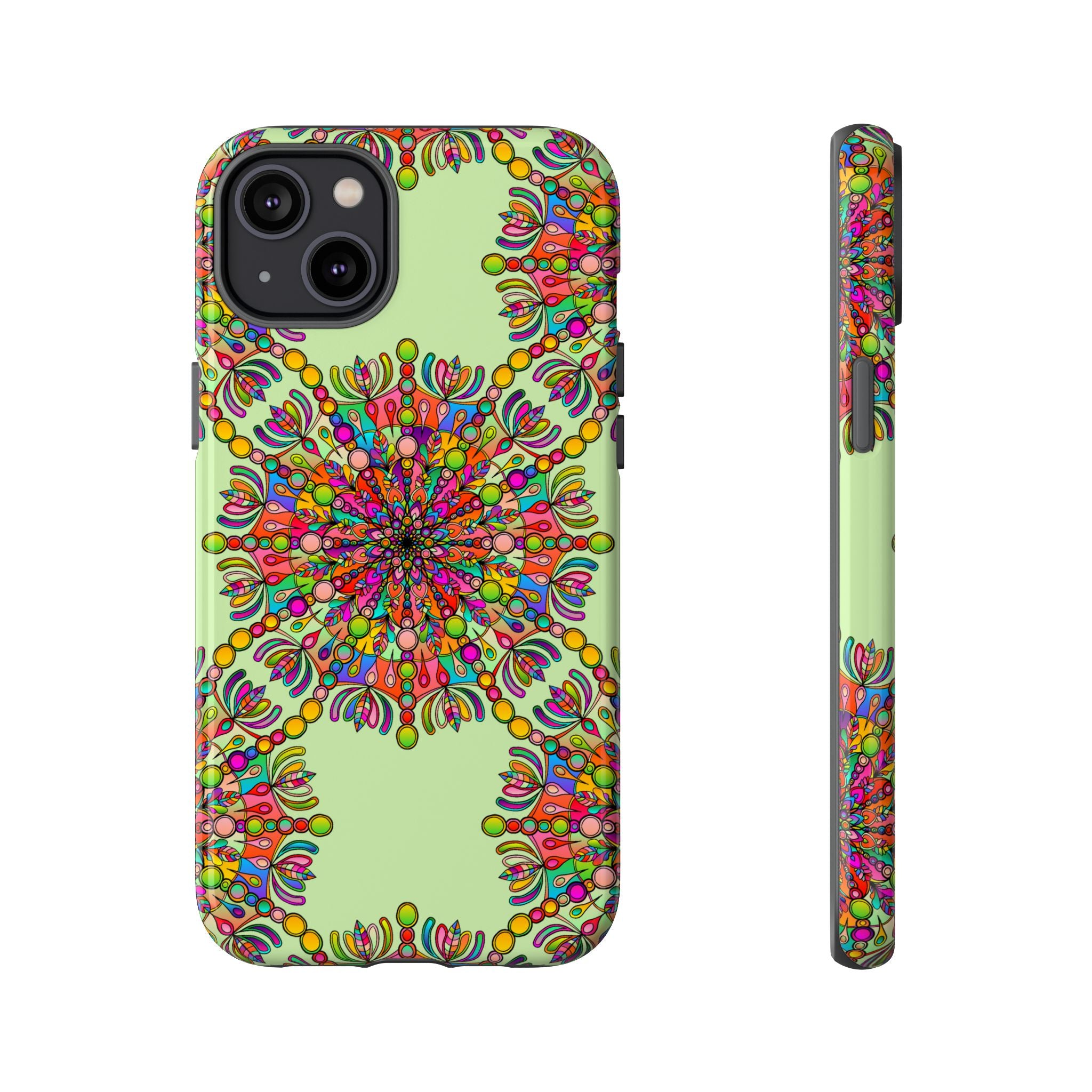 Custodia Vibrant Mandala per iPhone e Google Pixel | Custodie resistenti