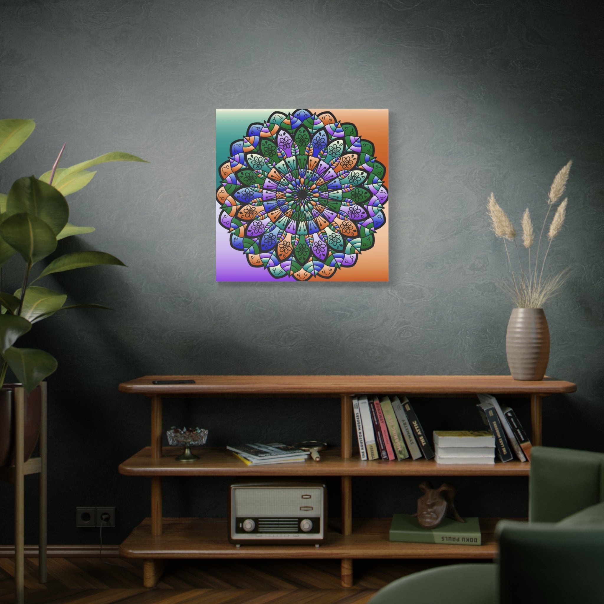 Tela artistica Mandala colorata — Arte opaca tesa