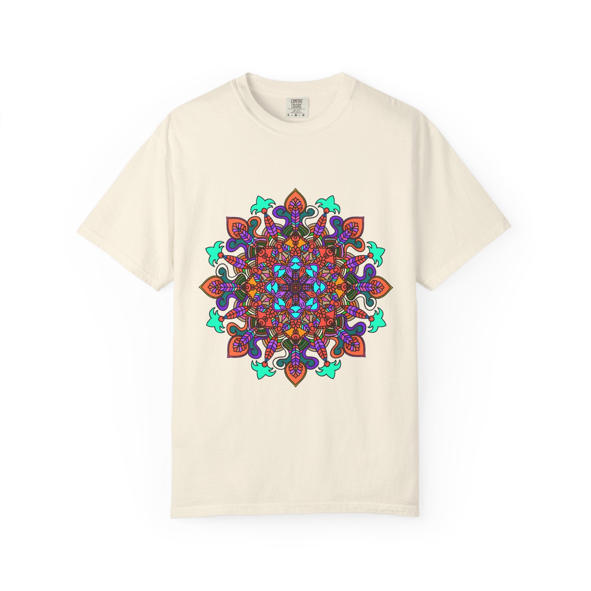 Mandala Art T-Shirt in Bold Colors for Creative Expression