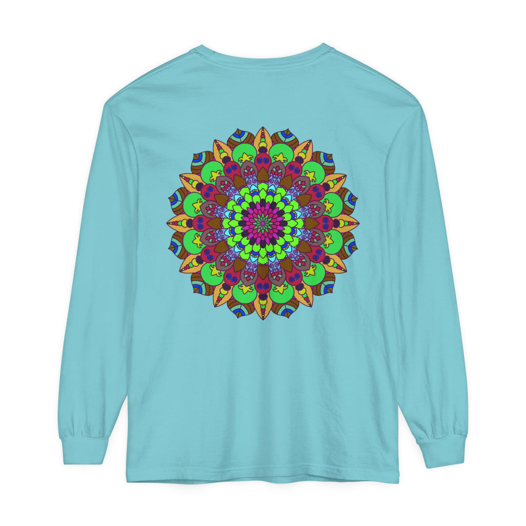 Vibrant and intricate mandala design long sleeve shirt for all genders