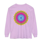 Colorful and intricate mandala design long sleeve t-shirt for men and women