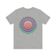 Colorful Mandala Tee representing spiritual peace and harmony, promoting positivity and balance in life