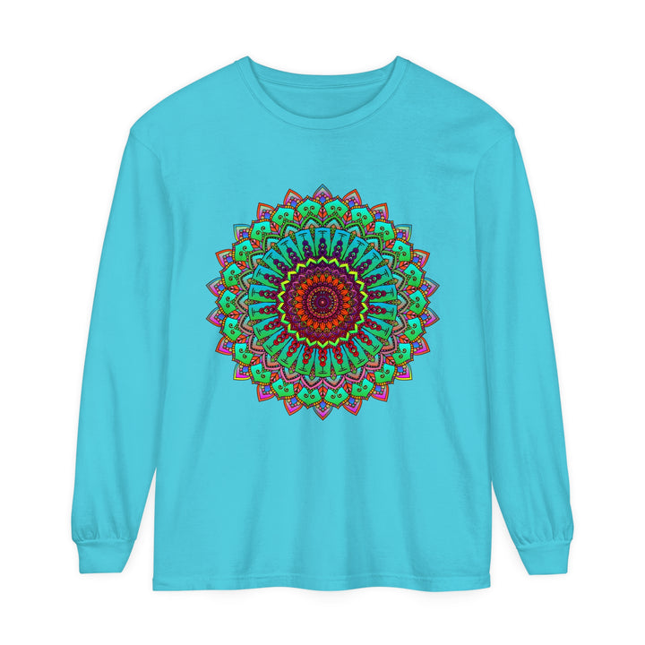 Vibrant Mandala Long Sleeve T-Shirt - Spiritual Art 8