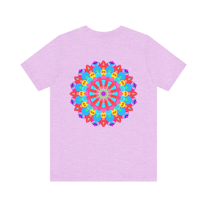 Beautiful, colorful mandala design tee promoting spiritual peace and harmony