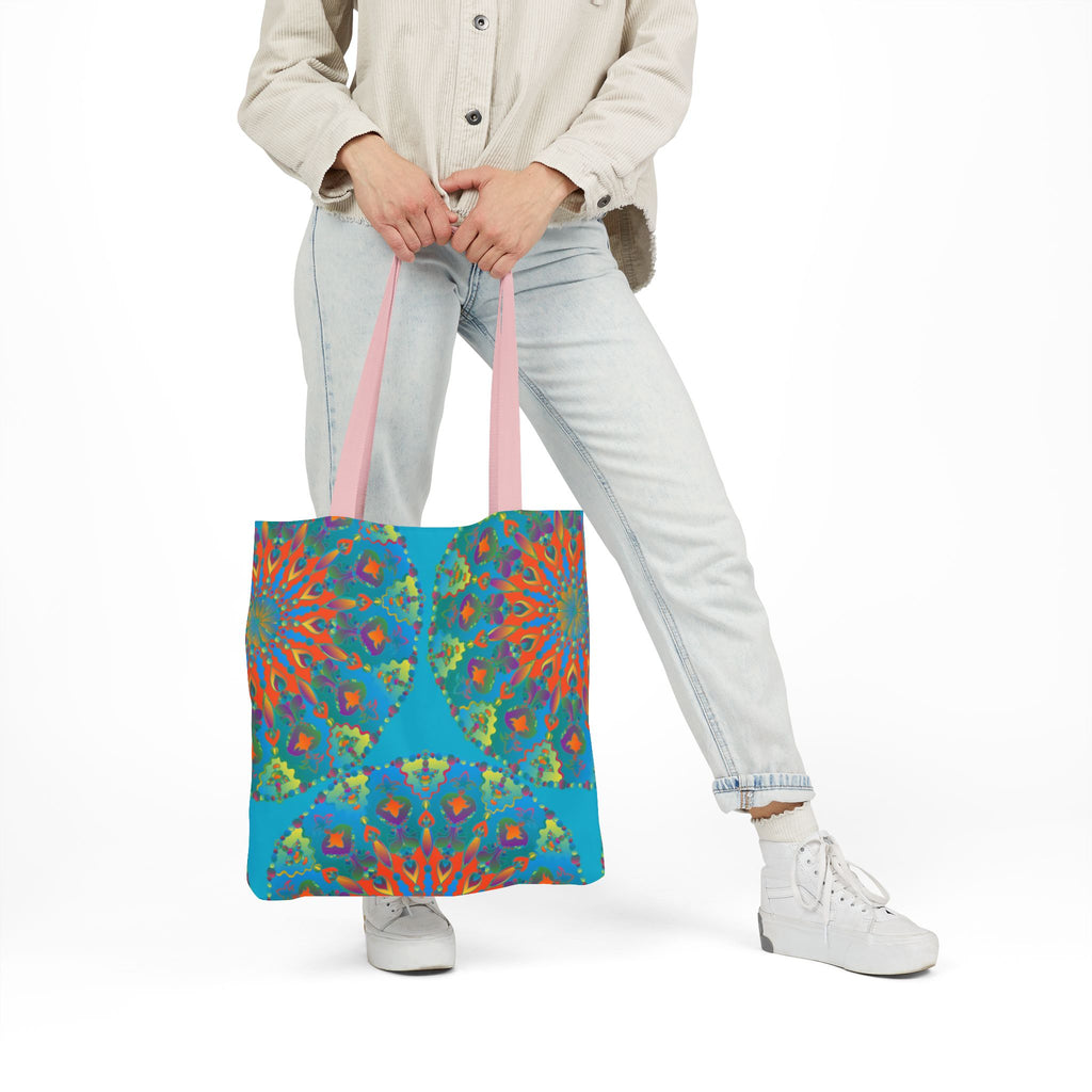 Canvas Tote Bag in Bright Tropical Colors for Summer Fun
