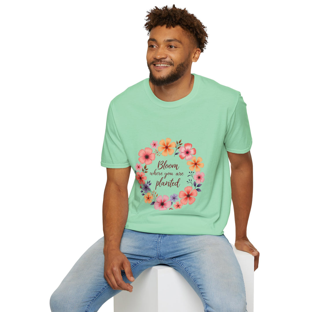 Beautiful and colorful floral mandala quote t-shirt with intricate design