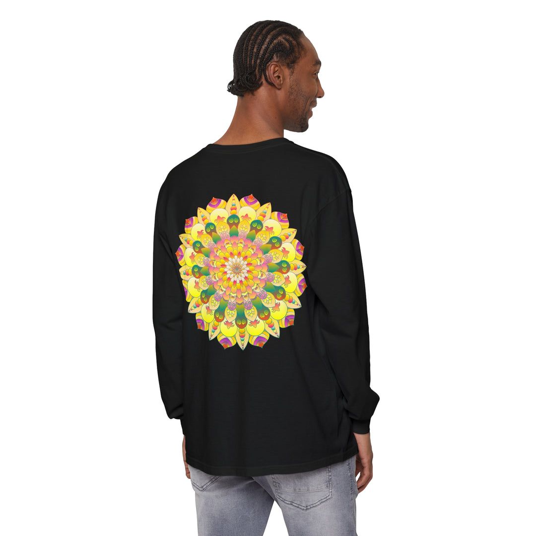 Colorful and intricate mandala design long sleeve t-shirt for everyone