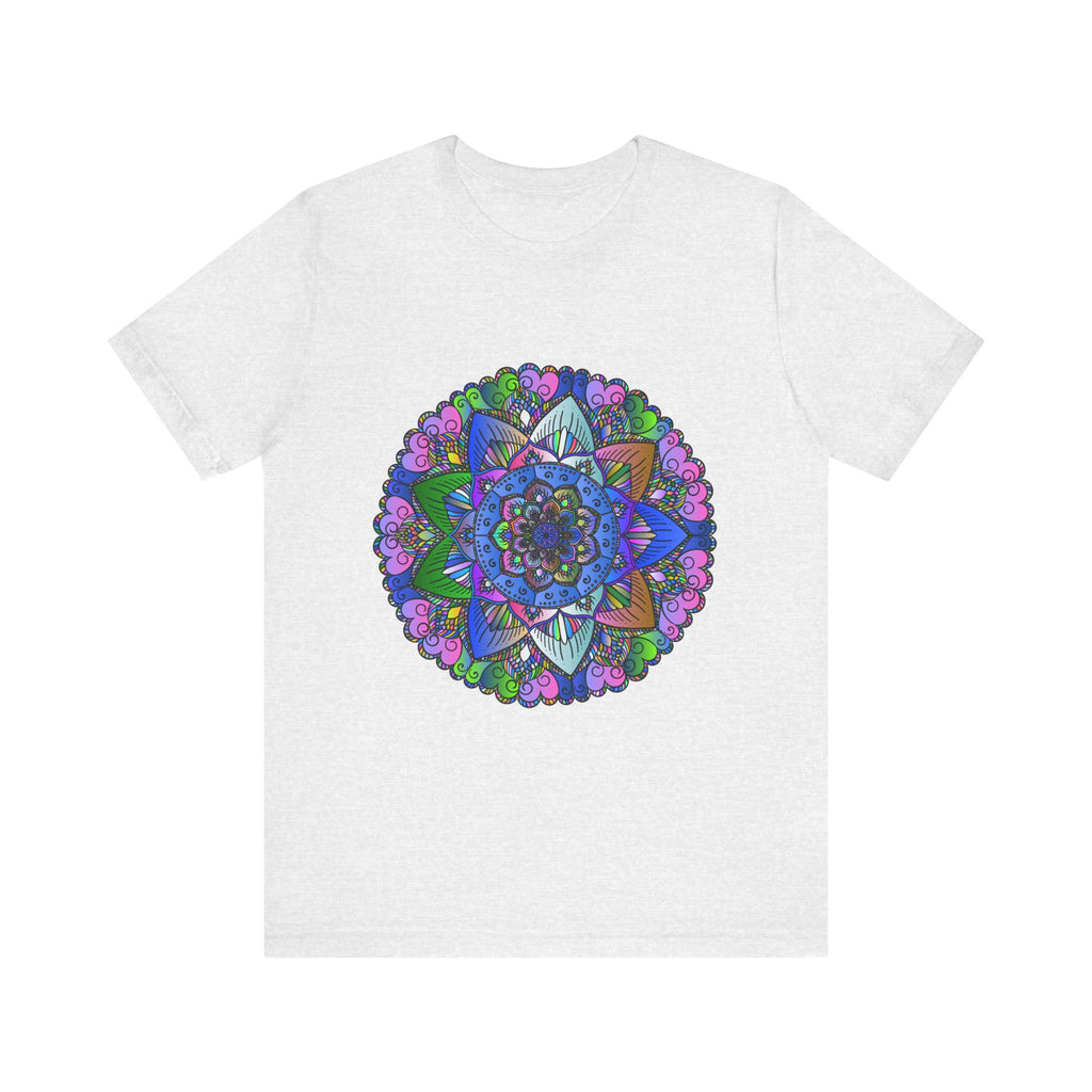 Vibrant and intricate mandala design printed on a high-quality t-shirt