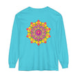 Colorful and intricate mandala design long sleeve t-shirt for women