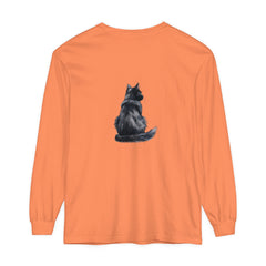 Black Cat Watercolor Long Sleeve T-Shirt - stylish, comfortable, and unique design