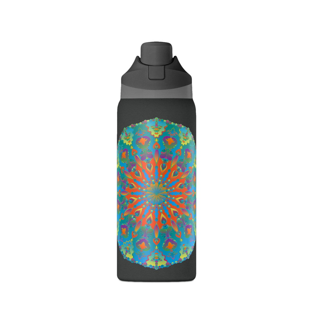 Borraccia termica da 32oz — Design mandala caleidoscopio colorato