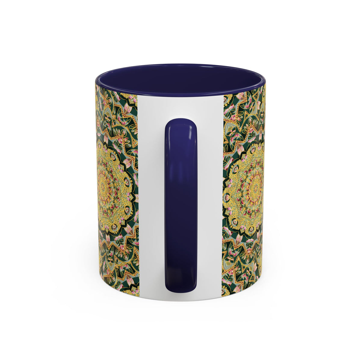 Mandala Floral Coffee Mug – Bohemian Botanical Ceramic Cup