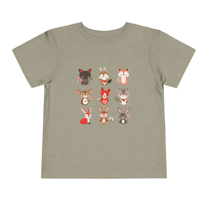 Animal Love Toddler Tee, Cute Cartoon Animals T-Shirt for Kids