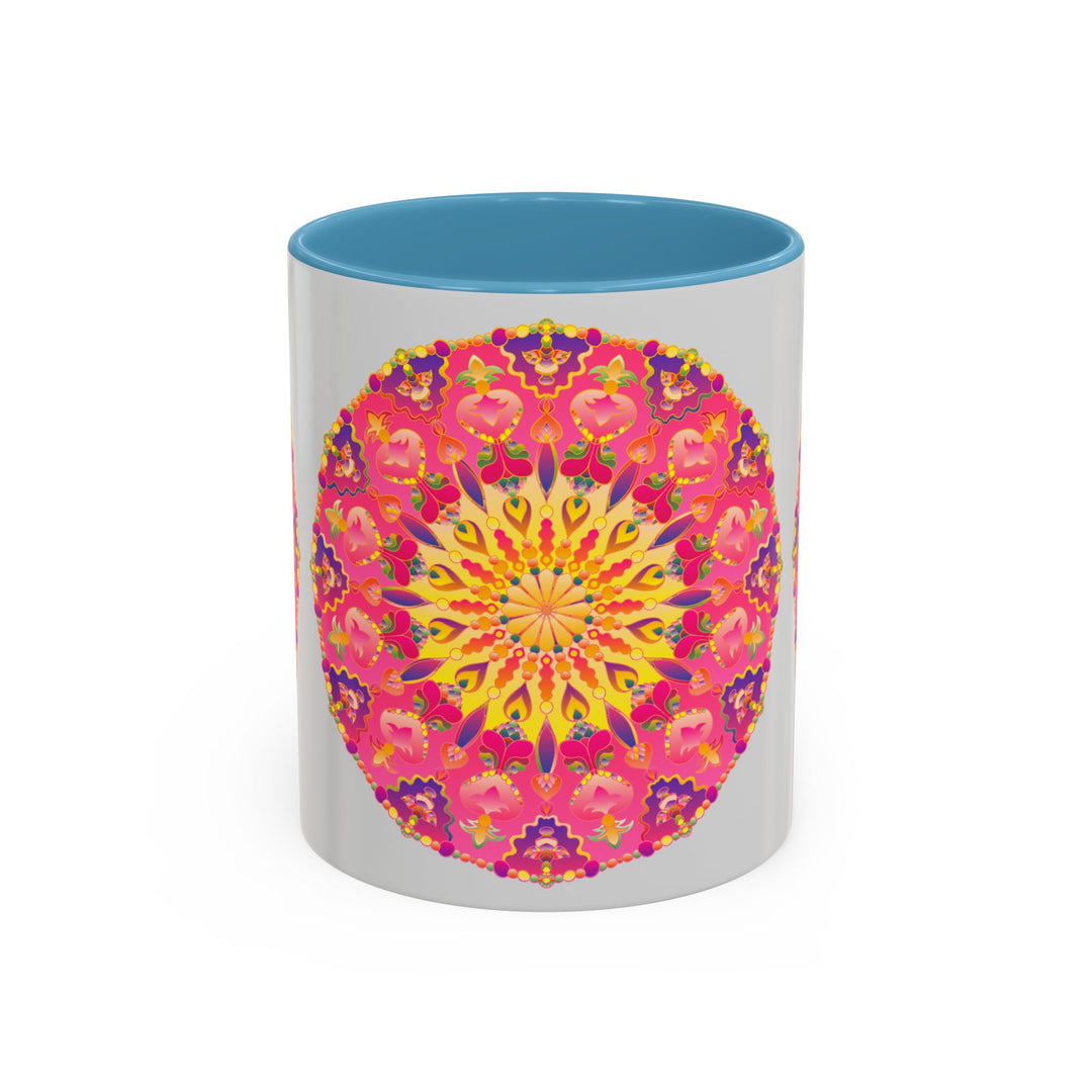 Bohemian style mug with intricate mandala pattern