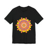 Vibrant Mandala Tee featuring a colorful and intricate design with a beautiful array of floral and geometric patterns, perfect for adding a pop of color to your wardrobe