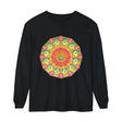 Colorful and detailed mandala design long sleeve t-shirt for vibrant style