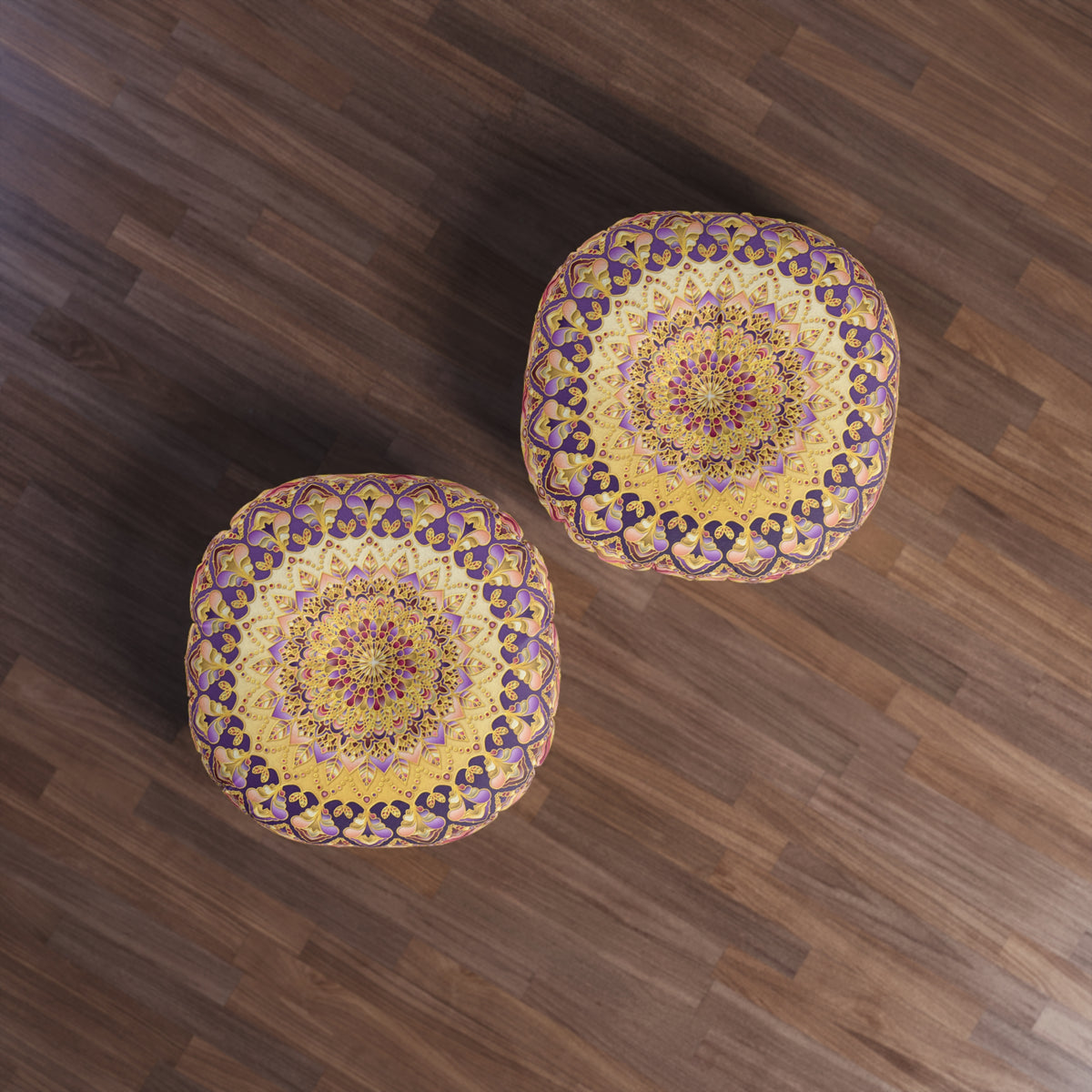 Radiant Mandala Tufted Floor Pillow