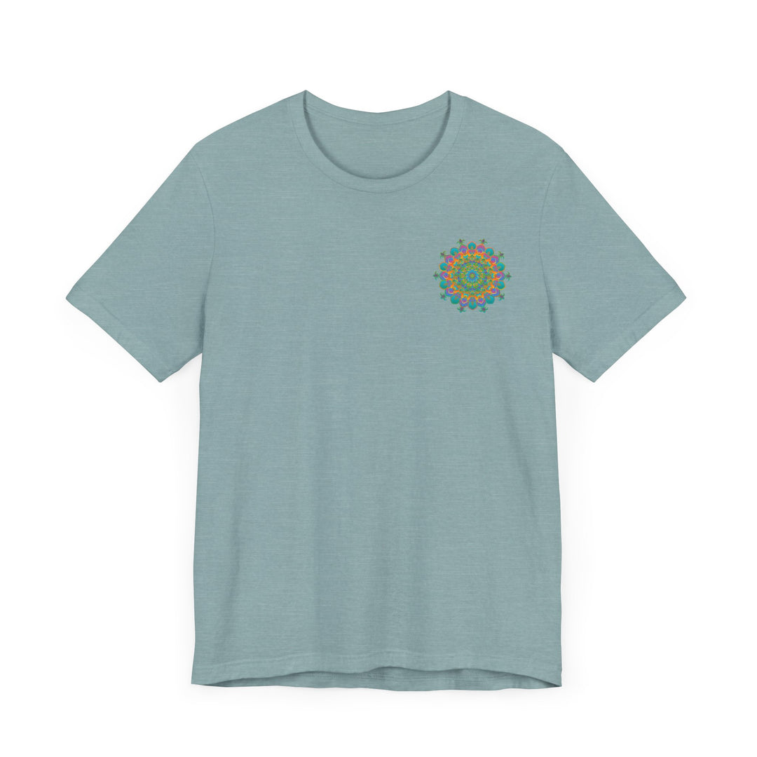 Beautiful and colorful Vibrant Mandala Tee promoting spiritual peace and harmony