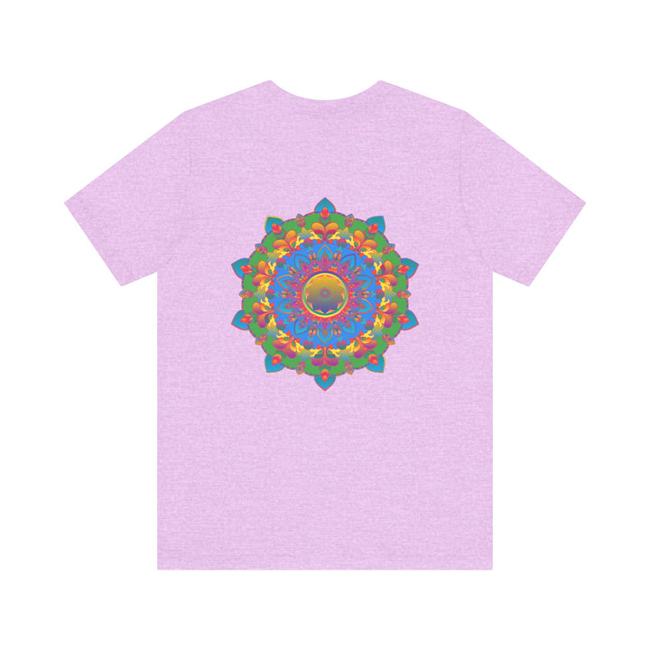 Vibrant Mandala Tee - Spiritual Peace & Harmony: A colorful, intricately designed t-shirt featuring a mandala symbol for a peaceful and harmonious spiritual experience