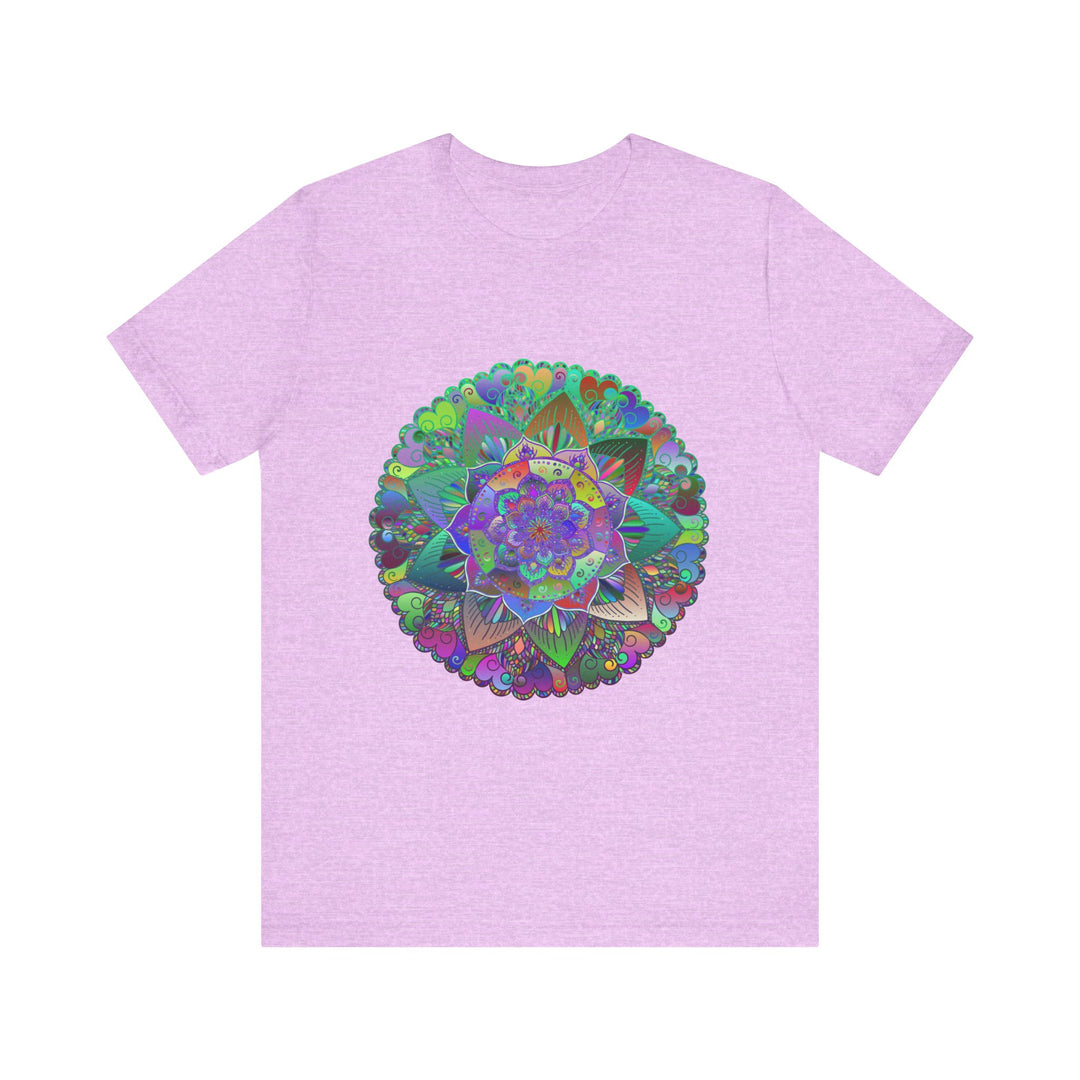 Vibrant Mandala Tee featuring a colorful and psychedelic design perfect for adding a pop of color to your wardrobe