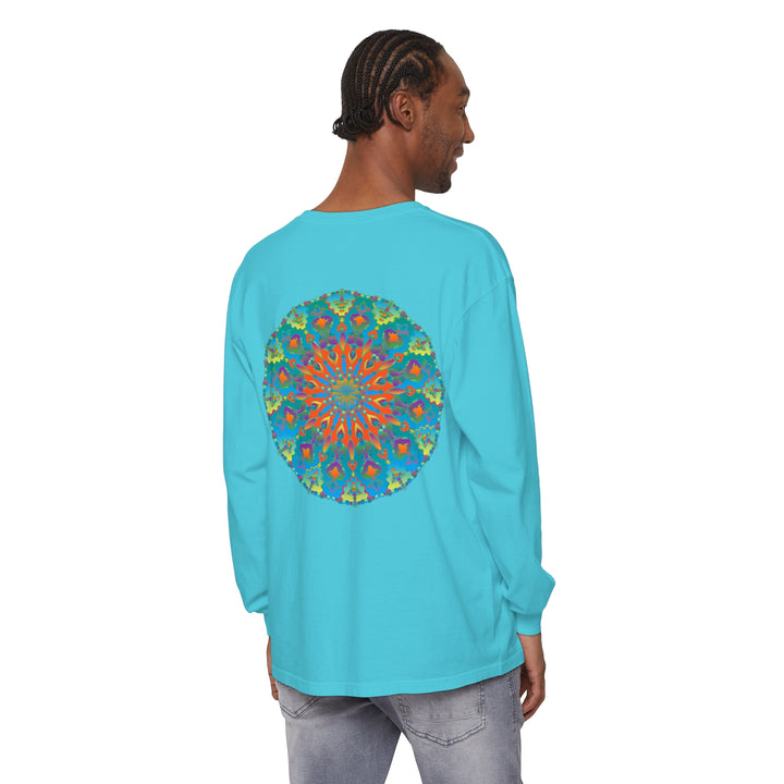 Whimsical and fun rainbow mandala long sleeve t-shirt