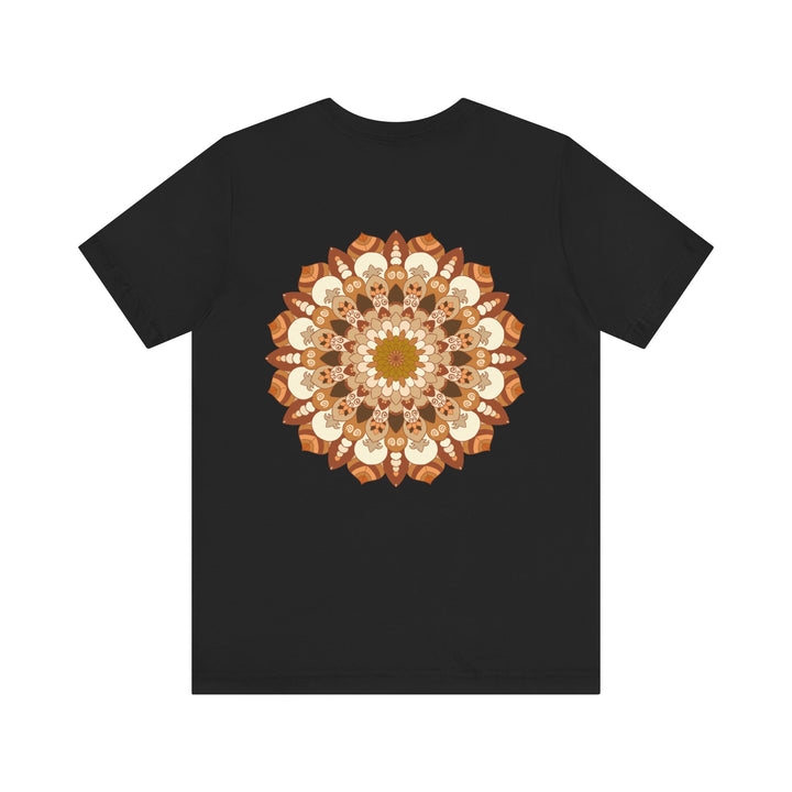 Beautiful graphic tee featuring a mandala design symbolizing spiritual peace and harmony