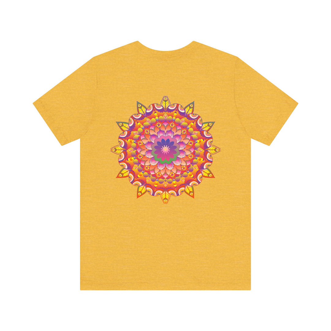 Vibrant Mandala T-Shirt featuring intricate spiritual design symbolizing peace and harmony, perfect for expressing inner tranquility and balance