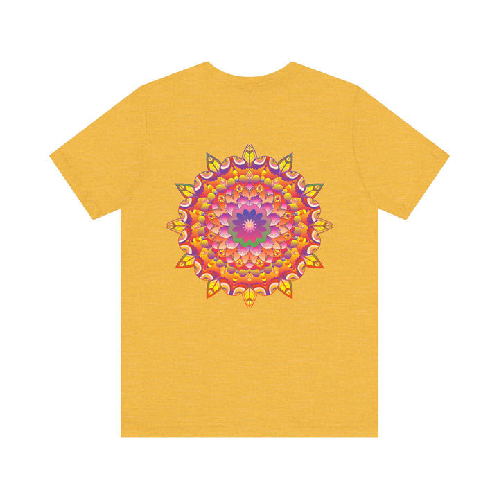 Vibrant Mandala T-Shirt featuring intricate spiritual design symbolizing peace and harmony, perfect for expressing inner tranquility and balance