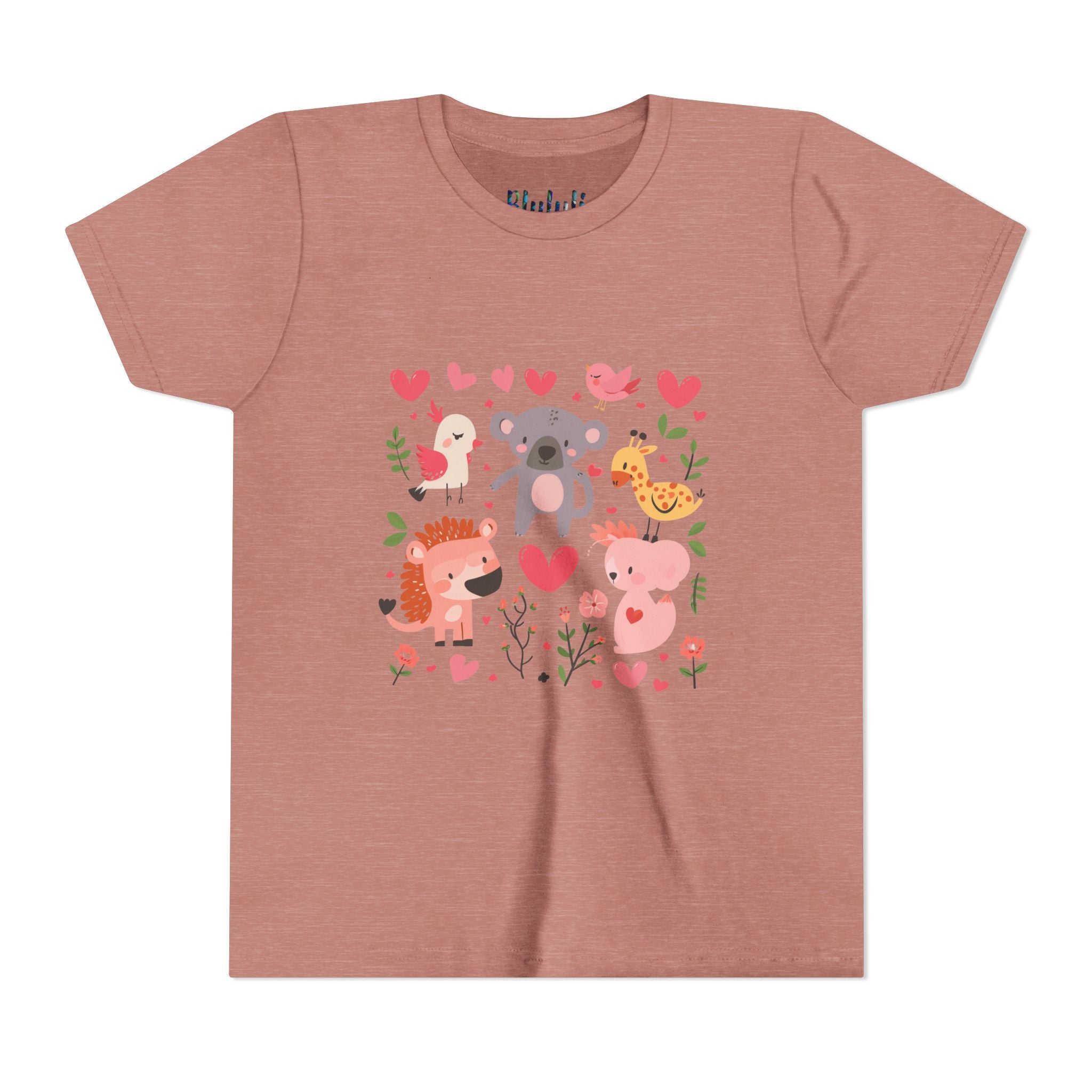 Entzückendes Animal Love Jugend T-Shirt, Süßes Kindershirt, Tier Grafik T-Shirt, Kindergeschenk, Geburtstags- oder Urlaubsoutfit 