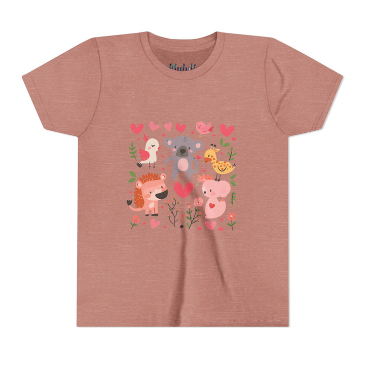 Adorable Animal Love Youth Tee, Cute Kids Shirt, Animal Graphic Tee, Children's Gift, Birthday or Holiday Outfit