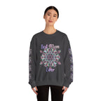 Cozy black Unisex Heavy Blend Crewneck Sweatshirt with 'Best Mom Ever' design, perfect birthday gift for any mom