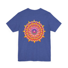 Colorful and intricate mandala design t-shirt promoting spiritual peace and harmony