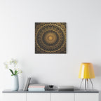 Himmlische Geometrie auf Marmor – gespannte Leinwand mit mattem Finish