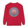 Colorful and intricate mandala design long sleeve t-shirt for men and women