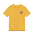 A colorful and intricate mandala design T-shirt promoting peace and harmony
