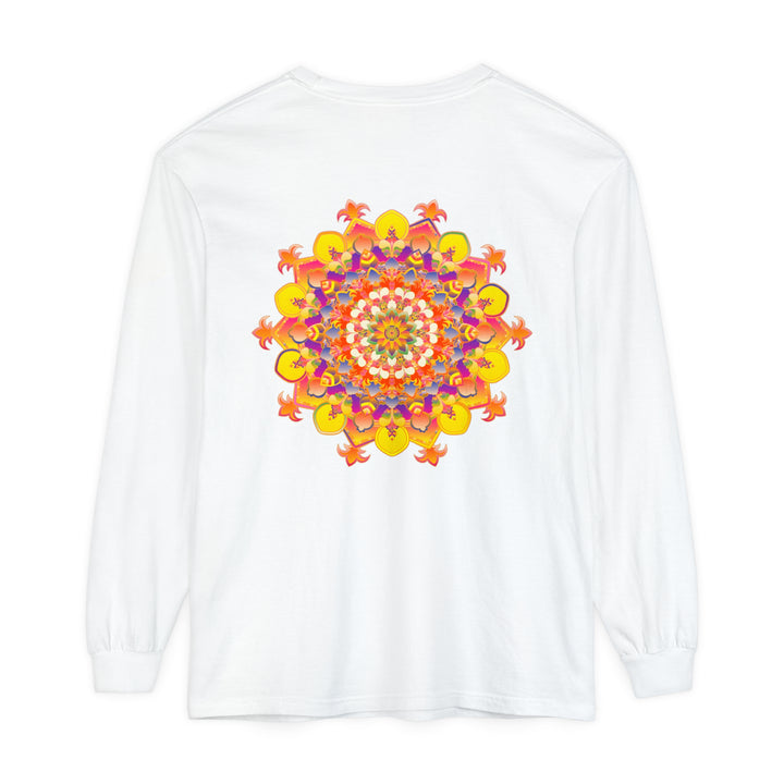 Colorful and intricate mandala design long sleeve t-shirt for all genders