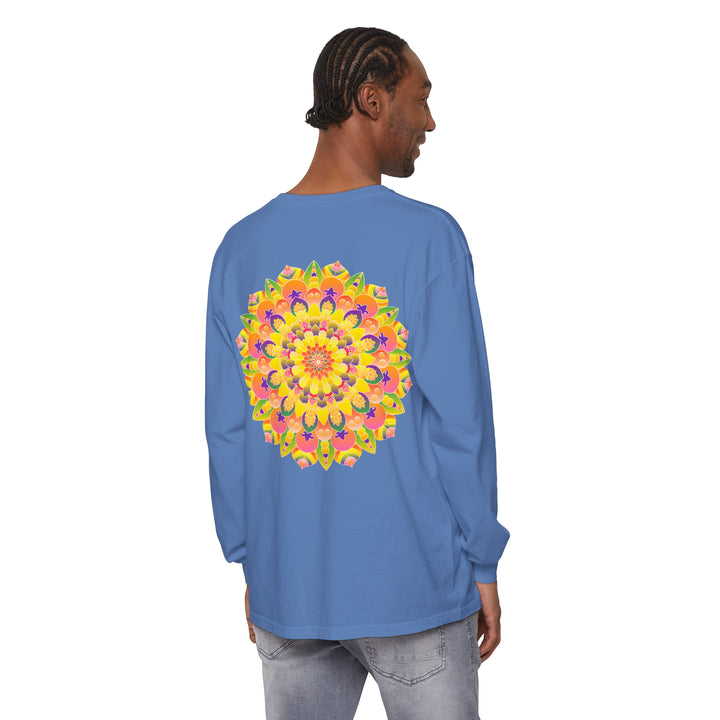 Colorful and intricate mandala design long sleeve shirt for all genders