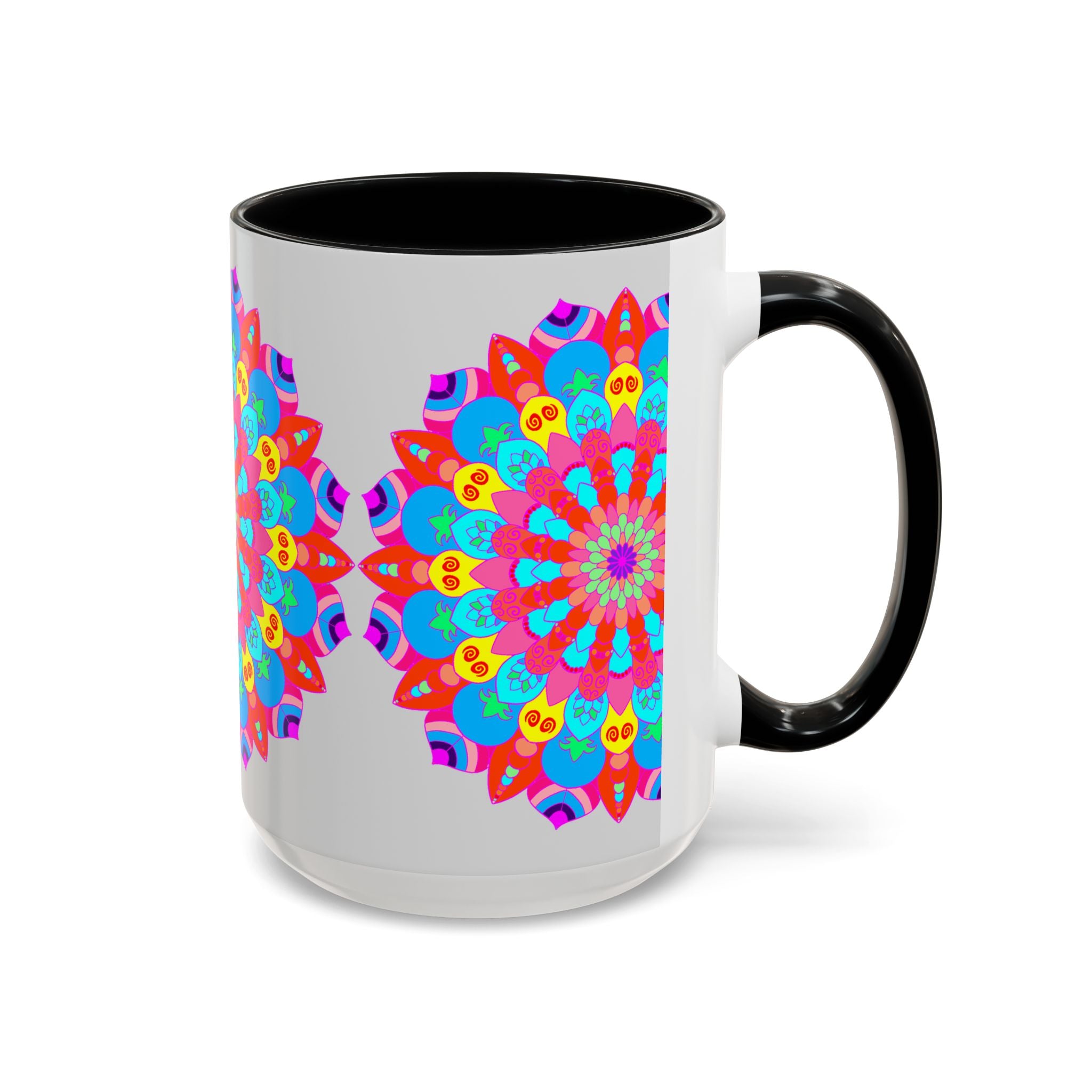 Vibrant Mandala Mug featuring a serene design for peace and tranquility