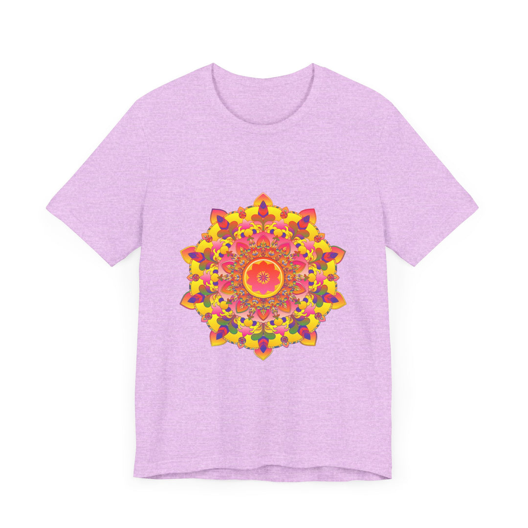 Vibrant Mandala Tee - Spiritual Art: A colorful, intricate mandala design adorns this beautiful t-shirt, perfect for anyone seeking to connect with their spiritual side